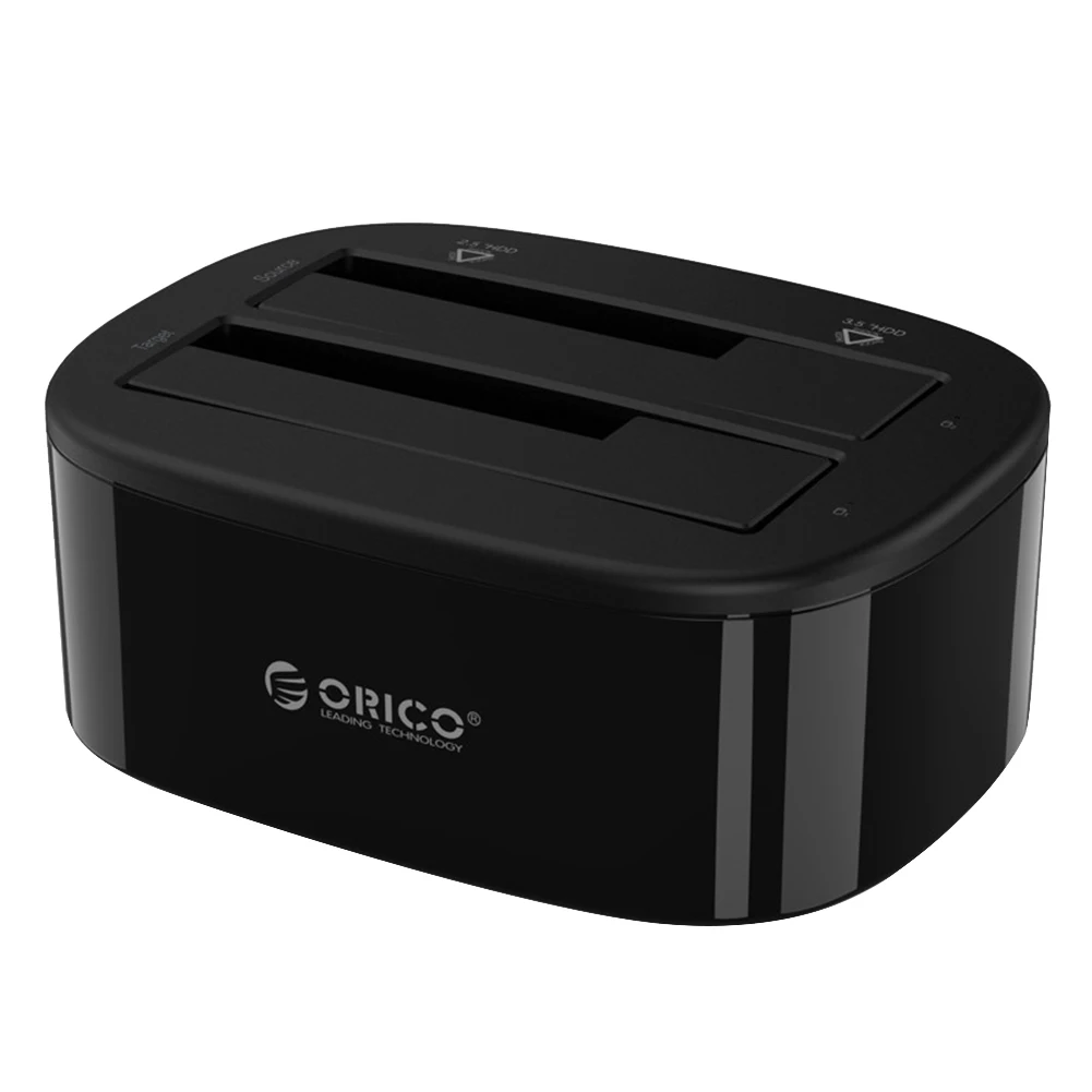 

ORICO 6228US3 Dual Bay HDD Docking Station SATA to USB 3.0 Hard Drive with Offline Clone External Enclosure for 2.5/3.5 HDD/SSD