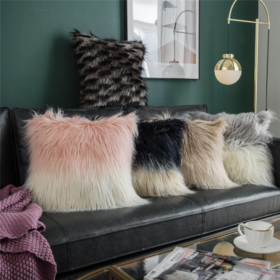 Наволочка плюшевая для дивана 45x45 см|Наволочки| |