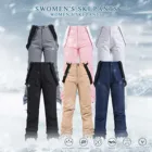 40 # Женские Брюки утепленные Комбинезон со сплошным карманом, цельные брюки на лямках для детей зимние лыжные теплые плотные Штаны Женские Штаны