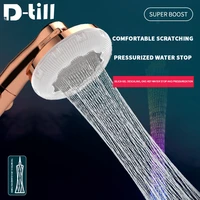 d till bathroom shower head 360 rotated rainfall high pressure water saving hand held pressurized spray hand stop nozzle spa