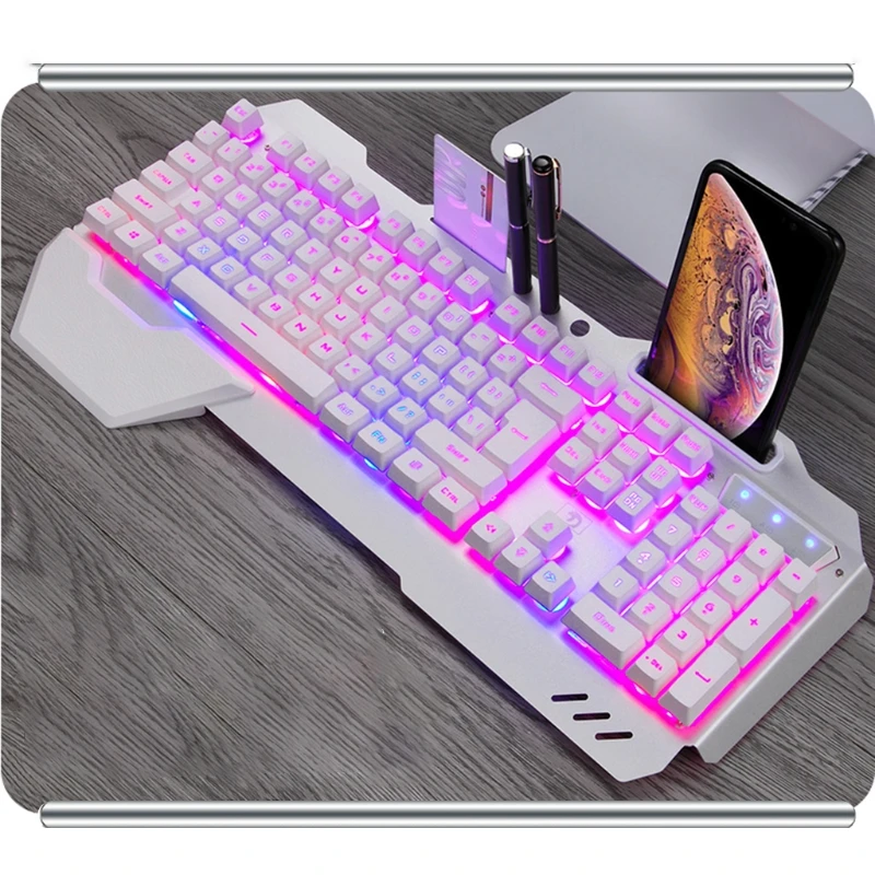 

USB Wired Gaming Keyboard Colorful LED Backlit Mechanical Keyboad for Laptop Drop shipping
