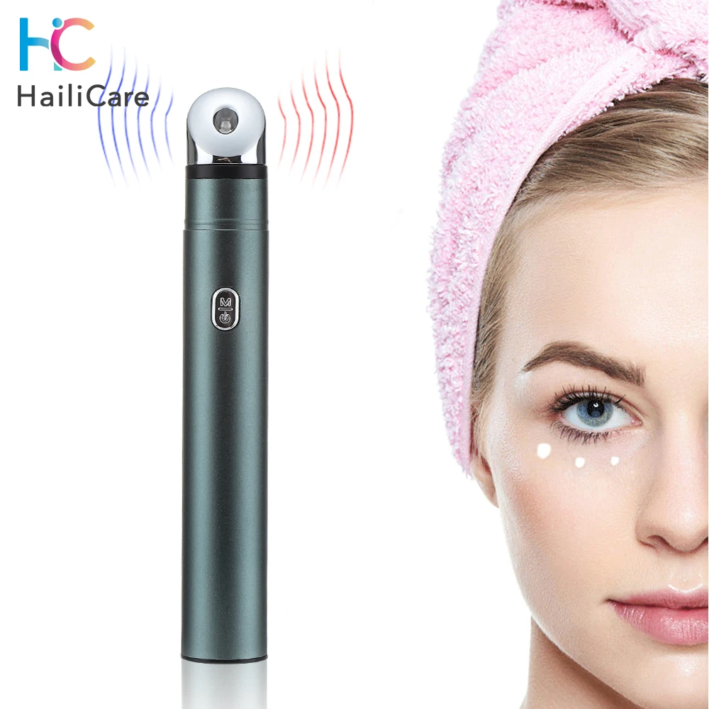

Electric Thermal Heat Cool Eye Massager Ionic Vibration Face Beauty Anti Aging Wrinkle Removal Eye Pouch Dark Circle Puffiness