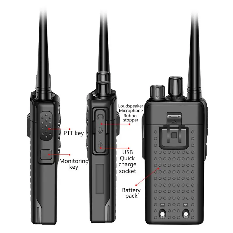 

72XB 2020 High Power Upgrade Bao feng BF-858 Waterproof Walkie Talkie Two Way Radio