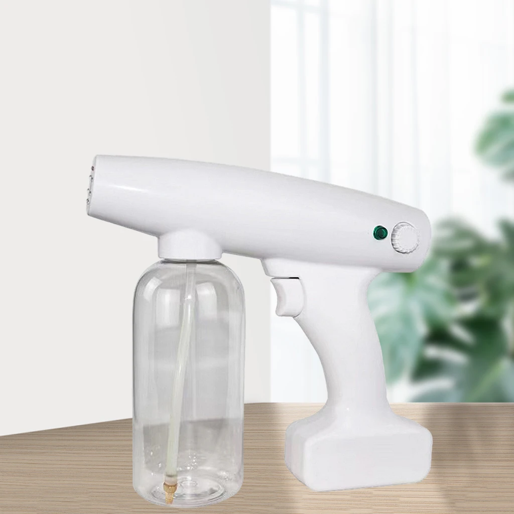 

500 мл беспроводной электрический дезинфицирующий опрыскиватель, дезинфицирующий синий светильник, нано-паровой спрей, стерилизующий нано-...