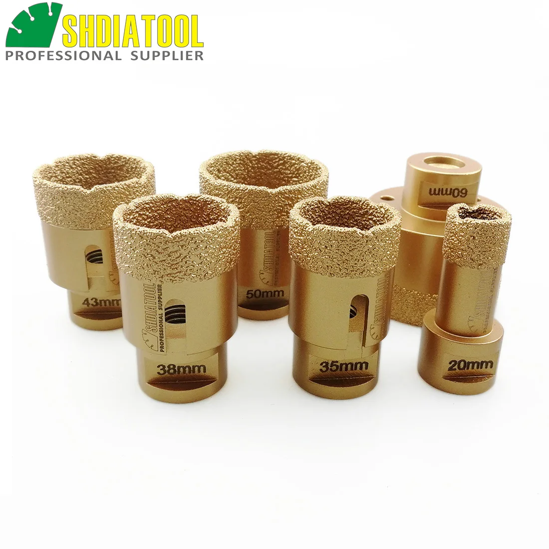 

SHDIATOOL Vacuum brazed diamond drilling core bits with 15MM Diamond height 20/35/38/43/50/60mm granite marble ceramic hole saw