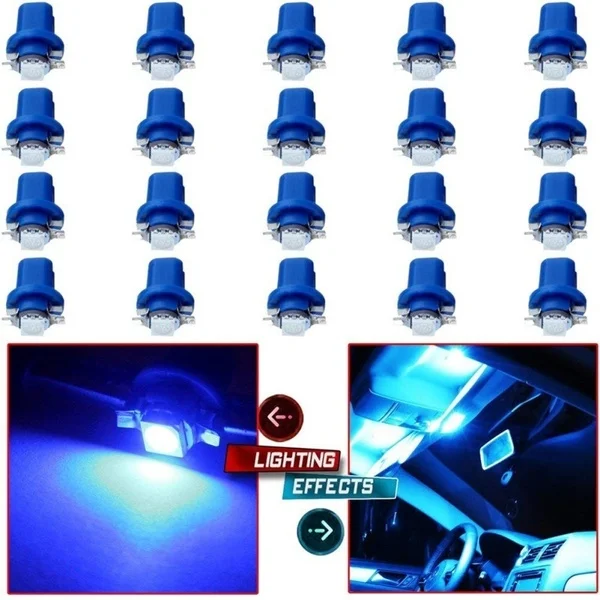 10 шт. T5 B8.5D 5050 1SMD датчик светодиодный приборной панели автомобиля боковые