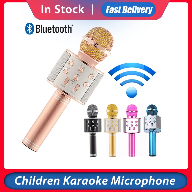 Bluetooth беспроводной микрофон для караоке Микрофон Аудио устройство динамик