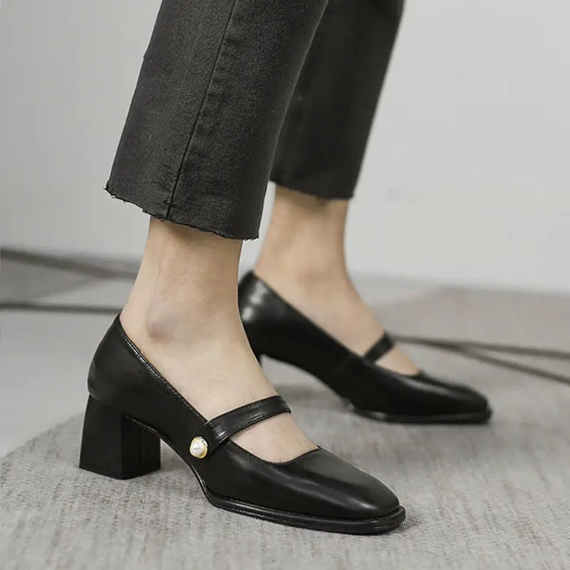 

Mary Jane shoes with thick Heels NEW fairy in spring 2021