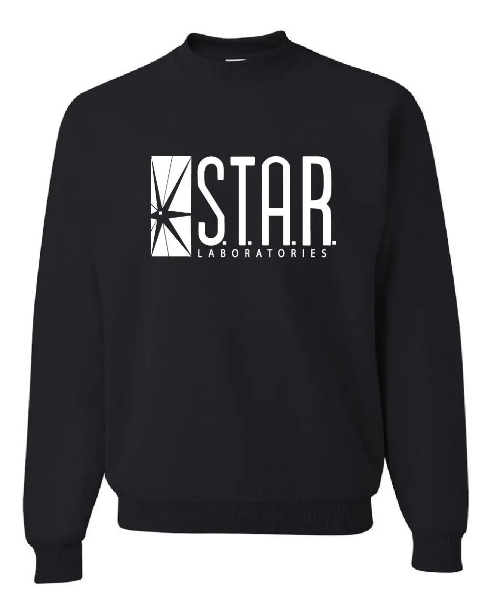 Мужская толстовка с длинным рукавом Superman Star S.T.A.R.Lab Labs черный пуловер Осень зима