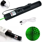 Охотничий светло-зеленый лазерный прицел, лазерная указка с USB-зарядкой 303, нм, 5 мВт, мощное устройство, лазерная ручка