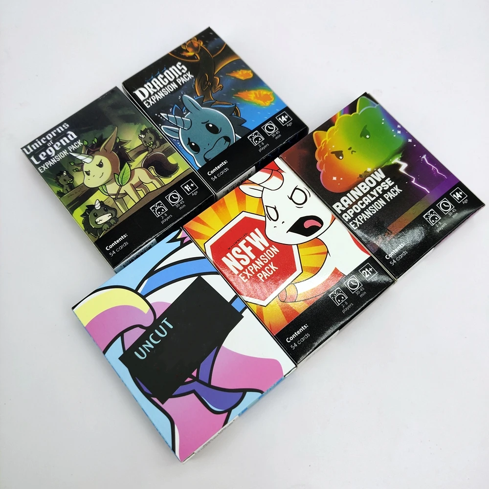 Новое второе издание единороги Core настольная игра карточка и драконы NSFW Радуга