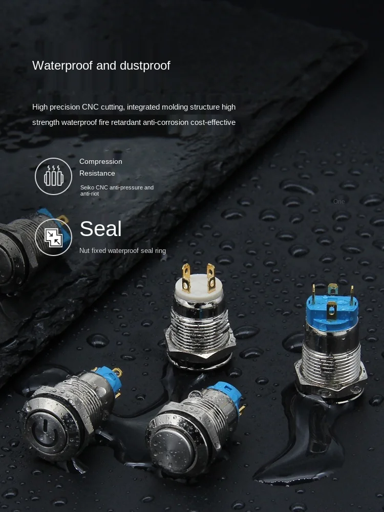 YZWM 12 мм сброс металлическая кнопка старт стоп переключатель светодиодный