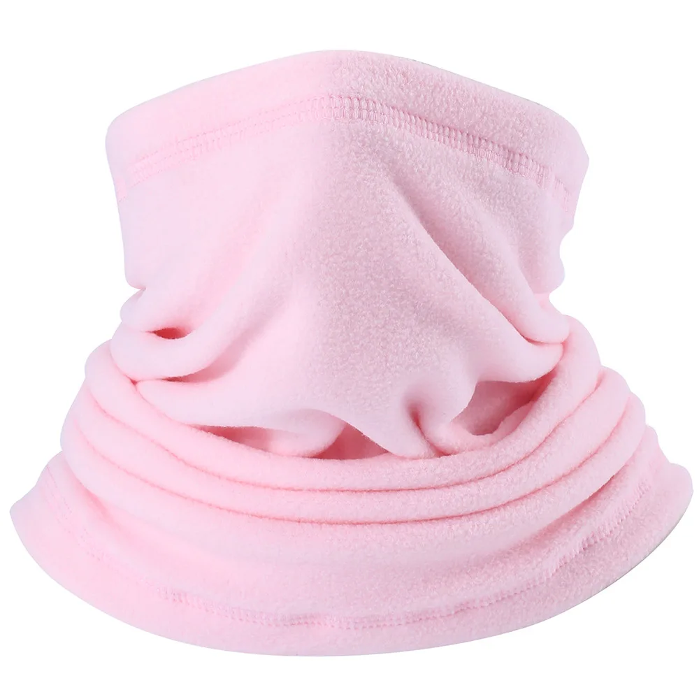 Light Pink Зимние флисовые гетры для шеи, трубчатый шарф, мотоциклетная маска для лица, для холодной погоды, теплые, мото, для катания на лыжах, сноуборде, велосипедная бандана, Балаклава для мужчин - Цвет: Light Pink