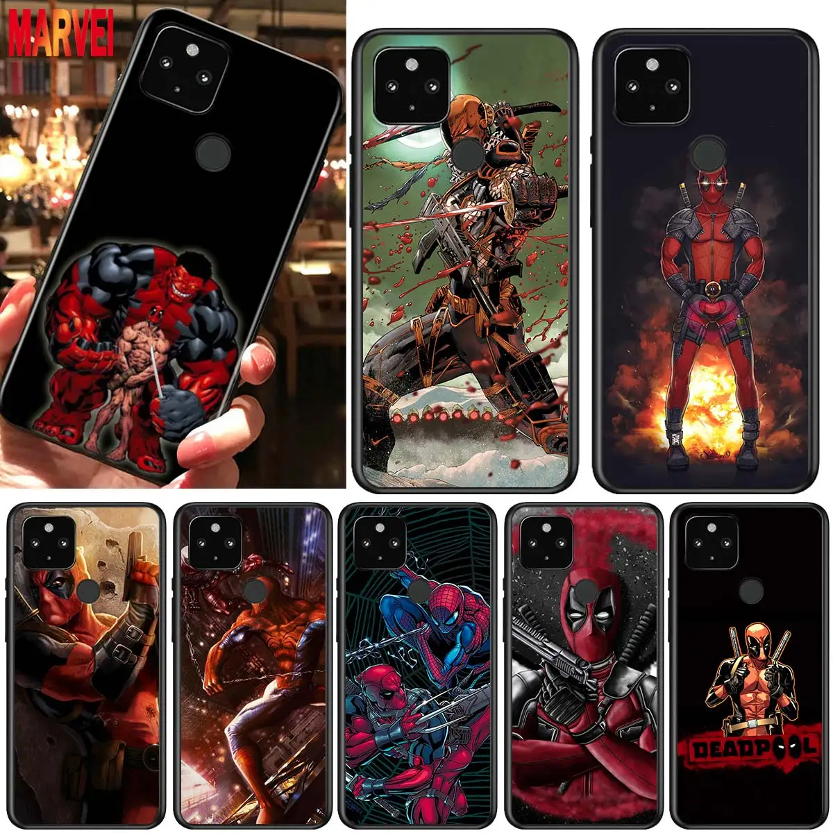 

Love Marvel Deadpool Art Shockproof Cover for Google Pixel 5 5A 4 4A XL 5G Black Phone Case Shell Soft Fundas Coque Capa Cover