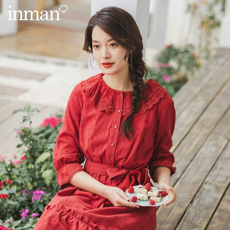 INMAN весна 2020 Новое поступление лаконичный стиль подходит ко всему чистый цвет