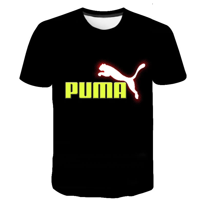 

Men's Puma 3D Printing T-shirt Boys Girls Casual Short Sleeve Sports Men's T-shirt 2021