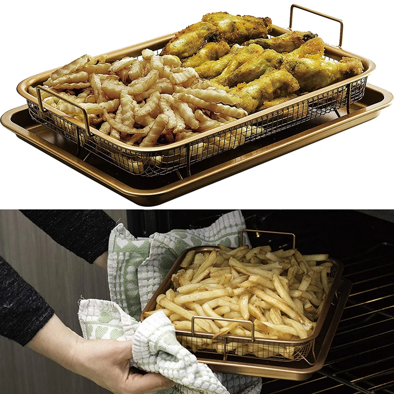 Печь Хрустальный лоток использует горячий воздух для хрустящей и жарки пищи