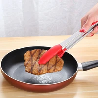 food clip silicone anti scalding handle bread clip stainless steel material clip kitchen fried barbecue clip steak clip