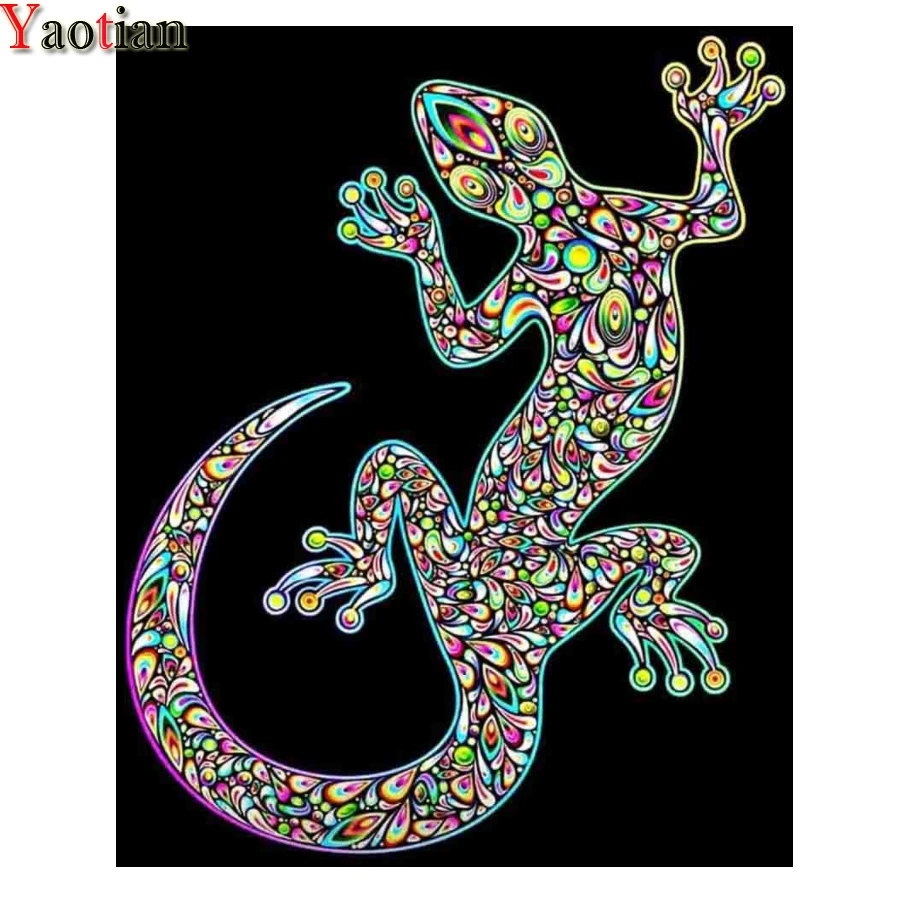 

5D Diamond Painting Full Drill Square Gecko Pictures Of Rhinestones Diamond Embroidery Animals Crystal Home Decor New Arrival