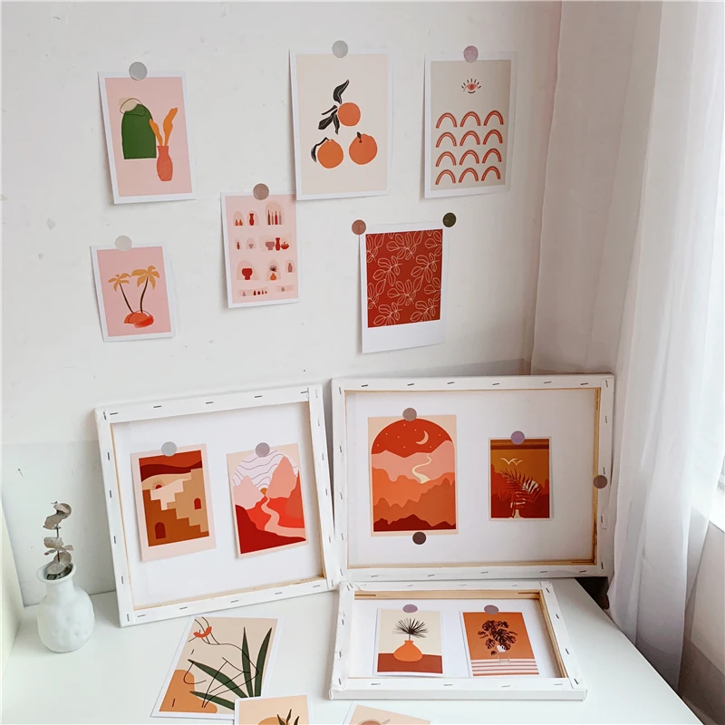 Ins креативное искусство Сумерки ботаника декоративные карты 15 листов Почтовые