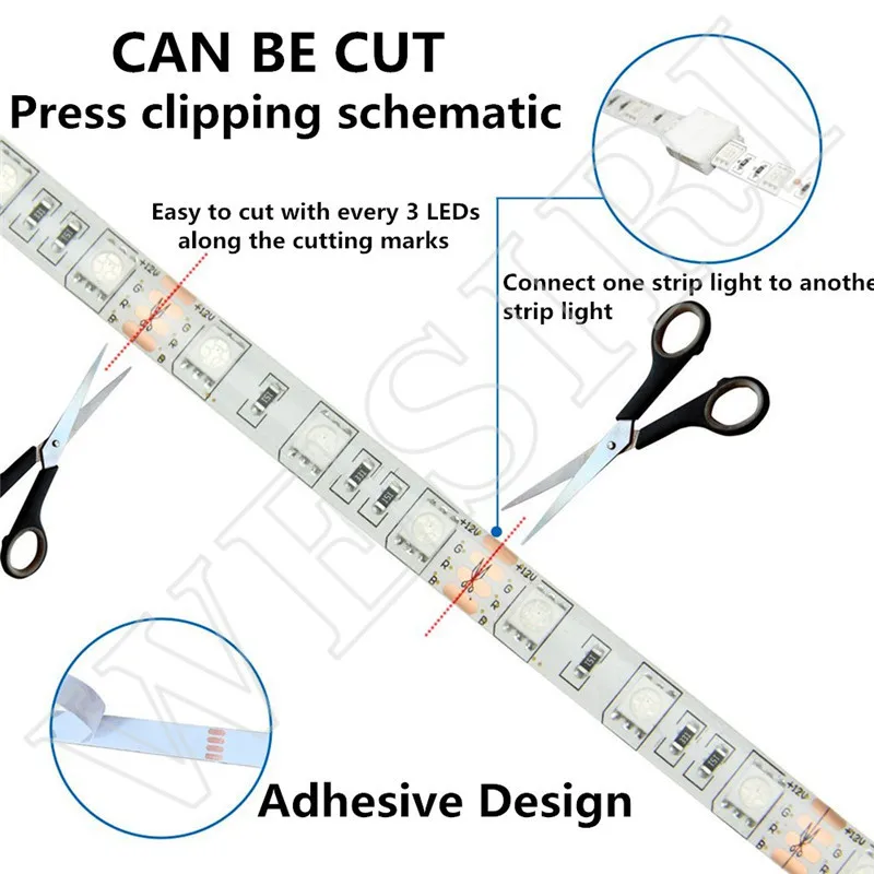 Комплект светодиодных лент 5 м 10 20 30 12 В RGB RGBW водонепроницаемые IP65 300 светодиодов