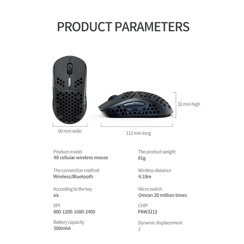 

KuWFi 2.4Ghz & Bluetooth Wireless Mouse 2 in 1 Gaming Mouse 2400 DPI Rechargeable Ergonomic Computer Mice for PC/Laptop Mute