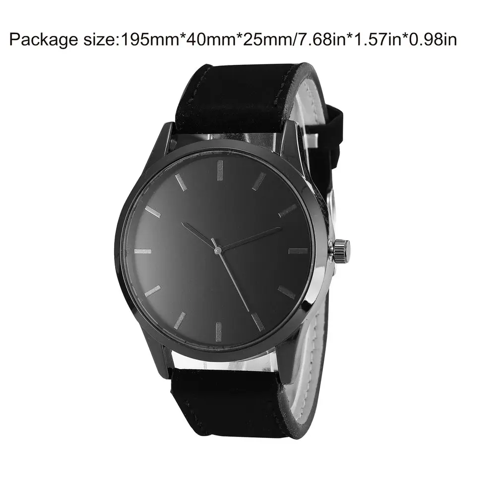 

No Calendar Matte Belt Men'S Watch Men'S Fashion Business Big Round Luxury Elegant Watch Leather Strap Quartz Sports Watch