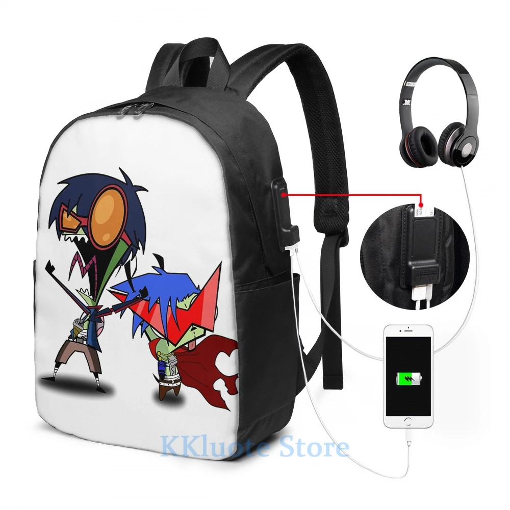 Забавный рюкзак с графическим принтом Invader Zim Gurren Lagann школьные сумки для мужчин и