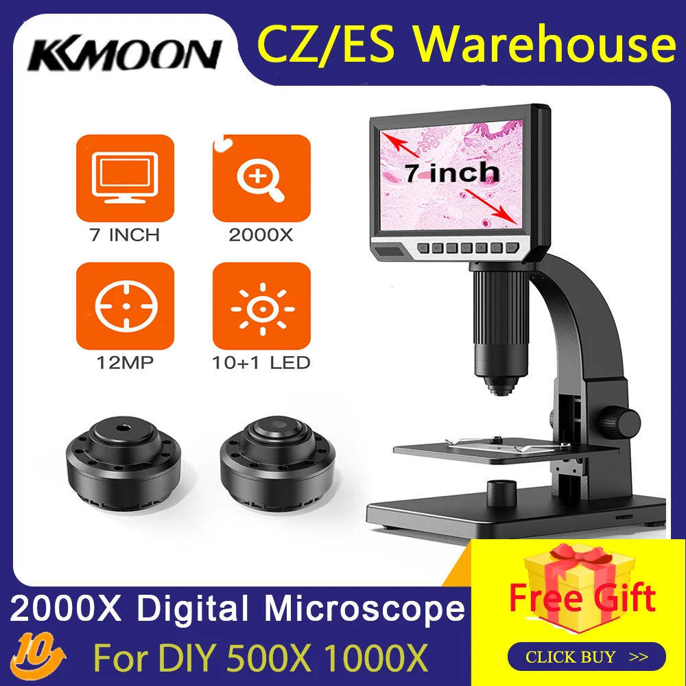 Inskam315 HD 7 дюймов 2000X Цифровые микроскопы для DIY 500X 1000X USB промышленный сенсорный