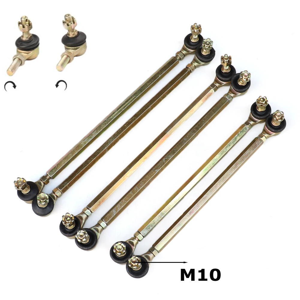 

M10 Ball Joiner Bolt Tie Rod 210 220 230 240 250 260 270 280 290 300 310mm 50cc 70cc 110cc Quad Dirt Bike ATV Go Kart Dune Buggy