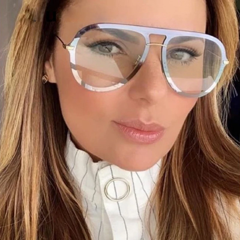 New Vintage Rimless Pilot Sunglasses Women Men Retro Fashion Sun Glasses Trendy Lady Luxury Brand Eyewear Men Silver Gray Shades