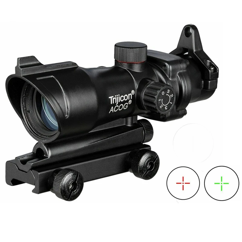 

Banggood 1X32 Red Green High Definition Cross Sight Illuminated Optical Rifle Hunting Scopes fit 20mm Rail for Airsoft Gun