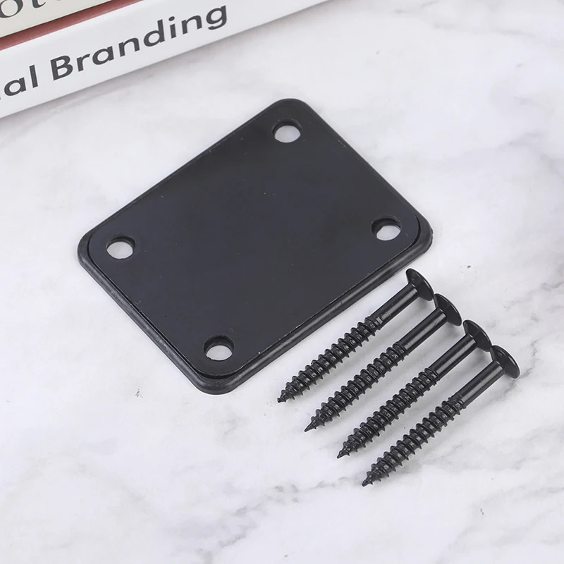 

1set Electric Guitar Reinforcing Board, Handle Reinforcement Plate, Electric Bass Square Neck Installation Connecting Plate, Met