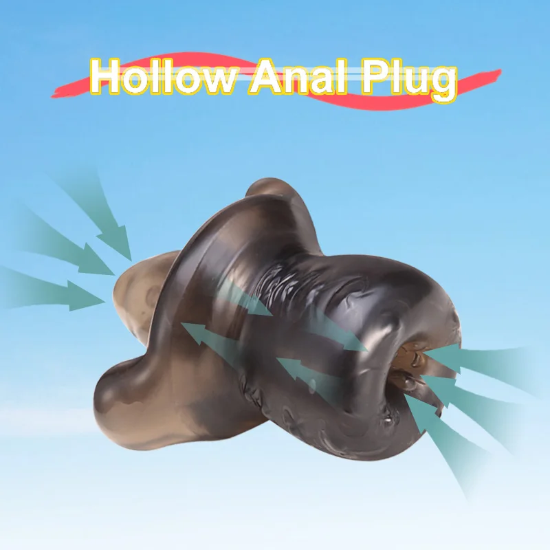 Анальная пробка с отверстиями массажер простаты фаллоимитатор клизма открытый