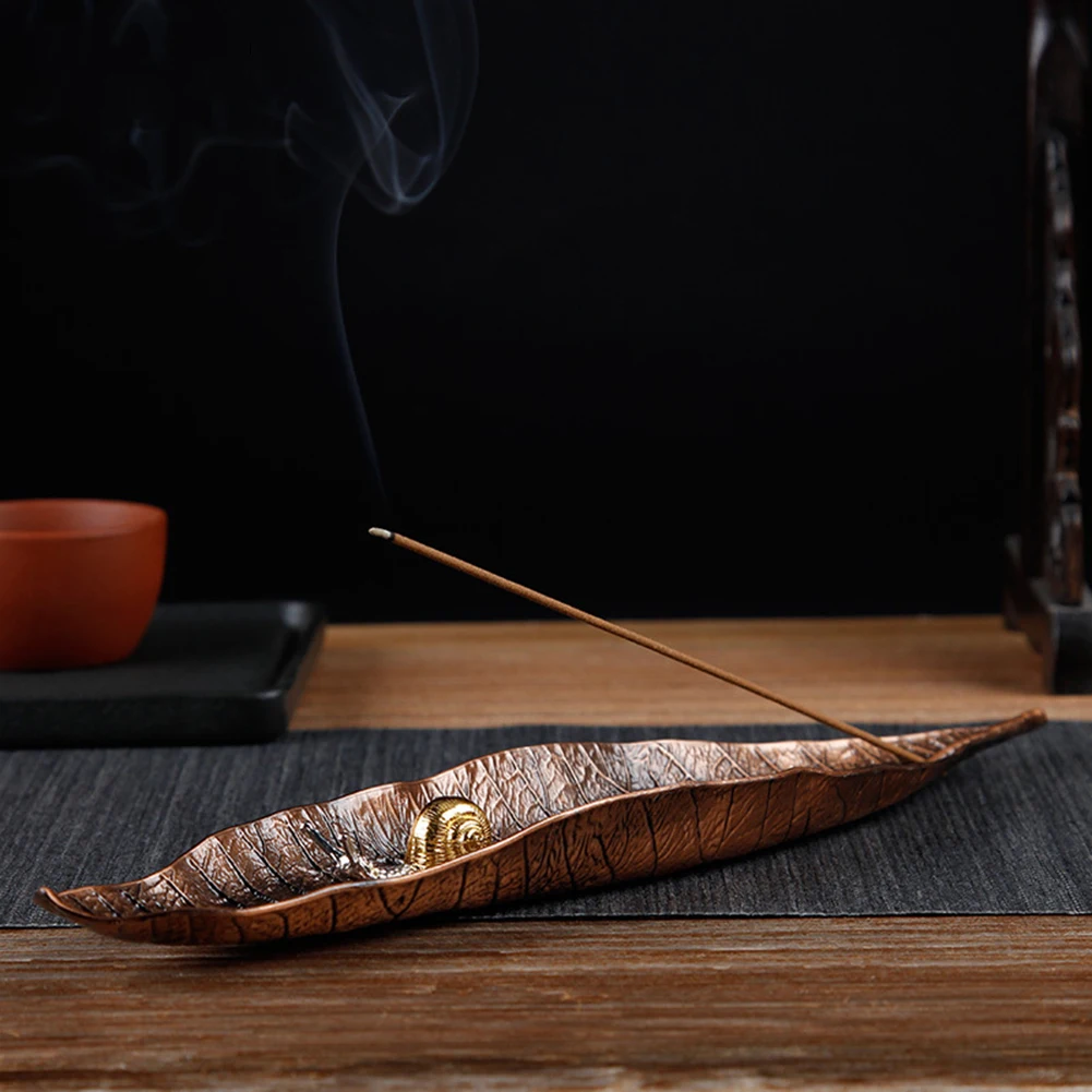 Набор держателей для благовоний в виде листьев улиток курильница пепла