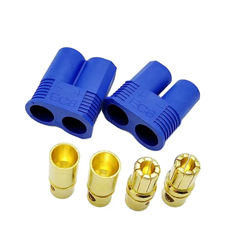 

EC8 connector for Car model plug Banana Plug Female Male Bullet Gold Connector For RC ESC LIPO Battery Aviation model