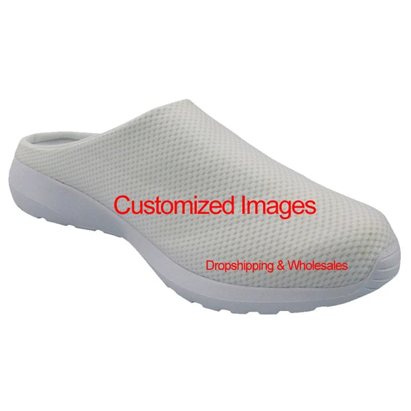 customCA ELVISWORDS Cartoon Nurse Print Slippers women Cute Medical Doctor Air Mesh Sandals Summer Casual Beach Flat shoes Zapatos Mujer - Цвет: customCA
