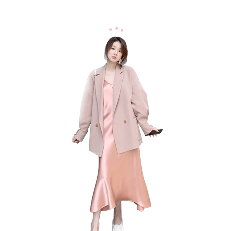 Женское атласное платье GareMay длинное облегающее миди на бретельках с V-образным