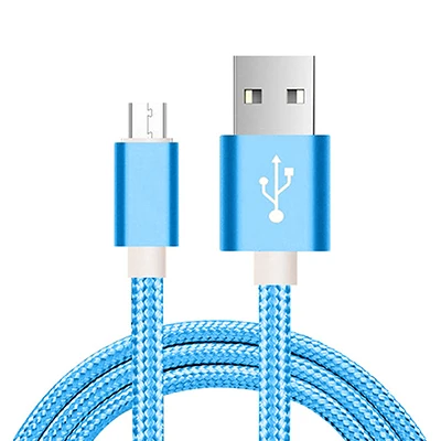 Blue Micro Usb кабель Android Быстрая зарядка USB синхронизации данных Зарядное устройство кабели мобильный телефон кабель для samsung A7 S7 для Xiaomi 1 м/2 м/3 м провода - Цвет: Blue