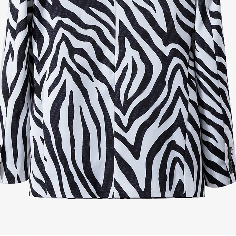 

SONDR 2021 New Zebra Print Blazer For Women Notched Long Sleeve Hit Color Casual High Street Blazers Female Fashion New Clothing