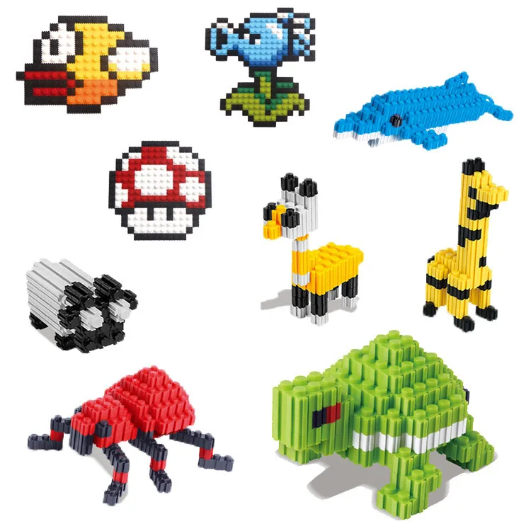 

6000pcs 8*8mm Diamond Building Blocks 24colors 250PCs/bag DIY 3D Small Brick For Children Educational Toy Kids Gifts