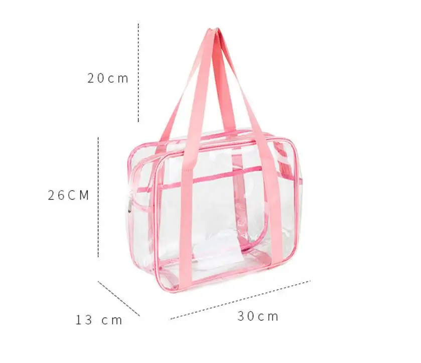 Оптовая продажа прозрачная пляжная дорожная сумка-тоут из ПВХ вместительные