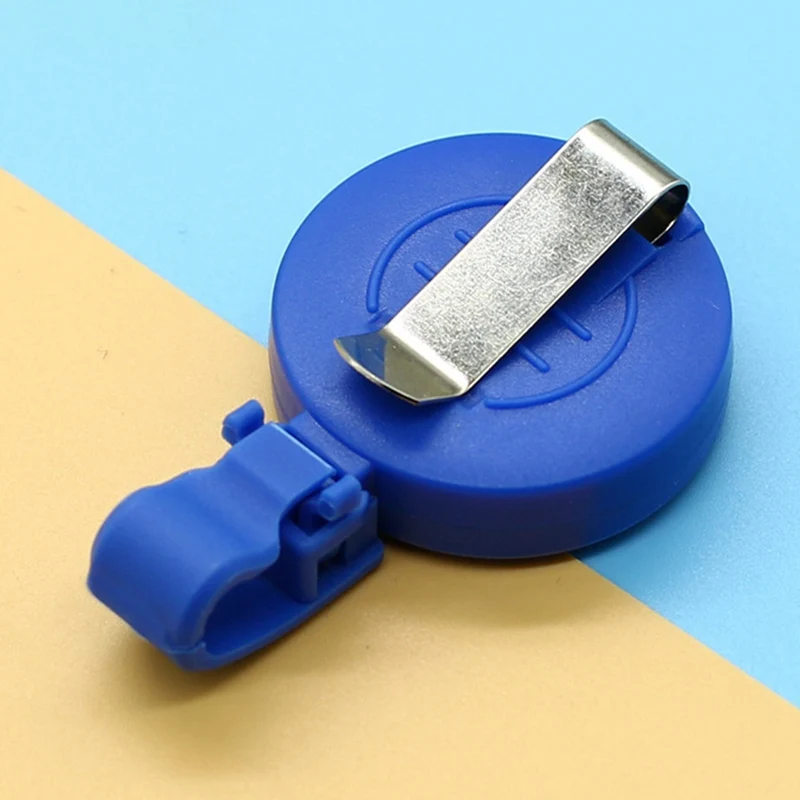 

Retractable Badge ID Name Tag Card Badge Holder Office Supplies-in Badge Holder Frosted Easy-pull Buckle Round Chest Buckle