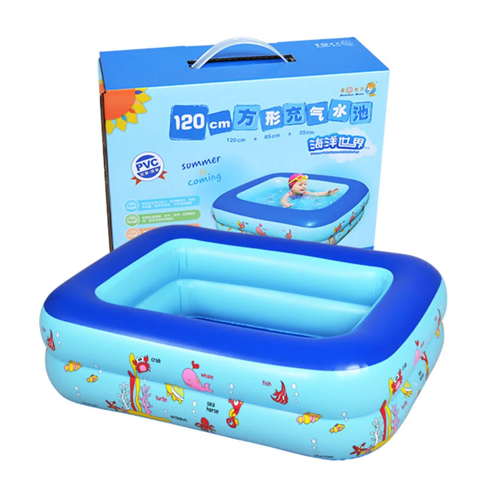 

Inflatable Swimming Pool Thickened Durable Safe Family Large Paddling Pool Durable for Children Adults Babies 115 x 85 x 35cm