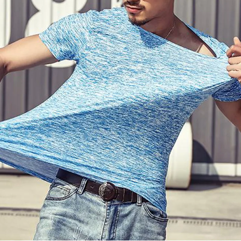 CYSINCOS Модные мужские футболки летние спортивные для бега мужская одежда с