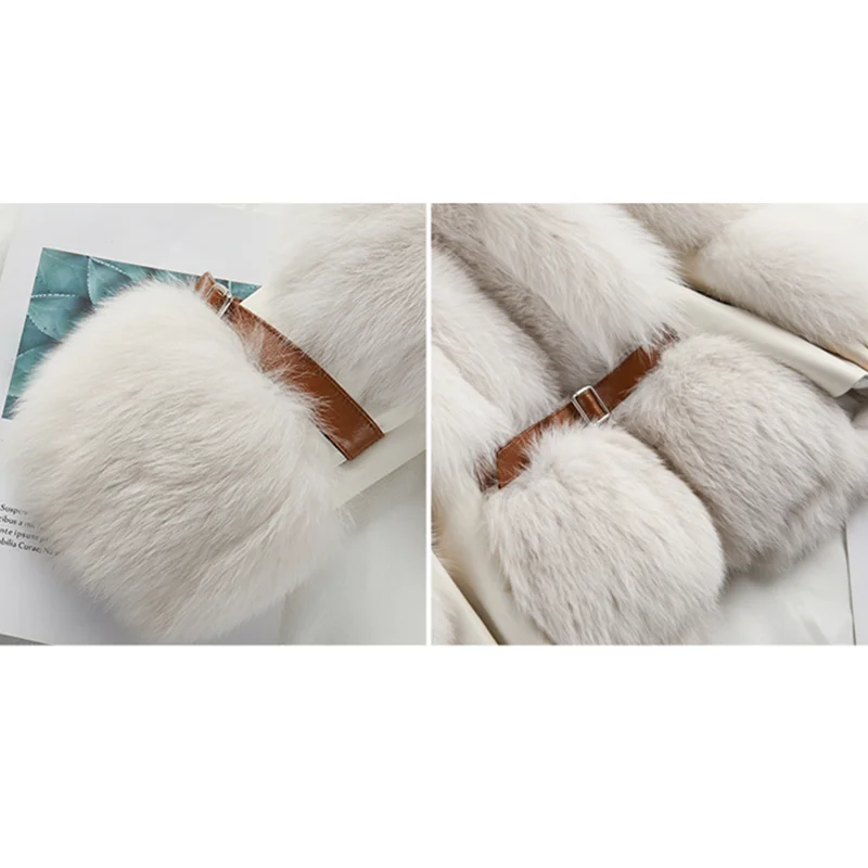 

Real 2021 autumn winter new Fur Coat women whole skin fox fur coat short female fashion motorcycle coats plus size clothes tops