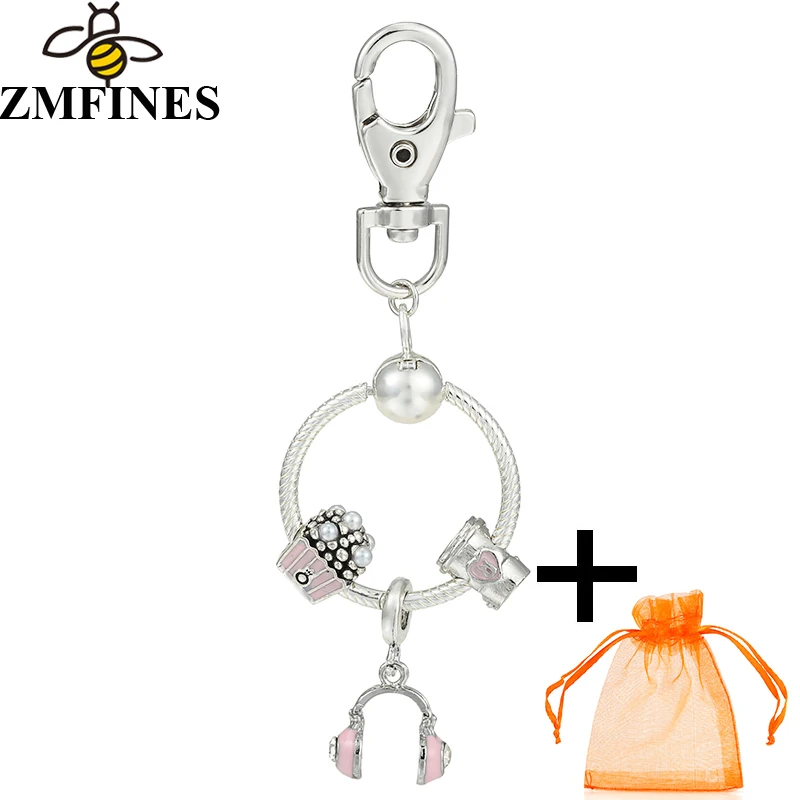 

Модные брелки в виде наушников в виде попкорна для женщин, подвеска для сумки, ювелирные изделия «сделай сам», безделушка, мужской брелок дл...