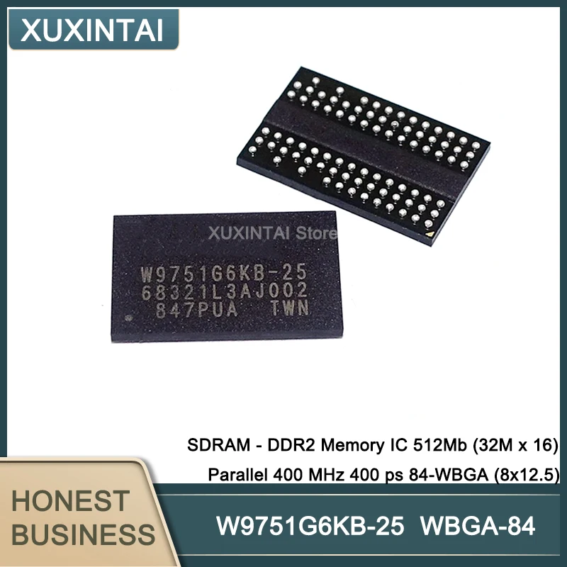 10 шт./лот W9751G6KB-25 W9751G6KB SDRAM - DDR2 память IC 512 Мб (32M x 16) параллельная 400 МГц ps 84-WBGA (8x12 5) |