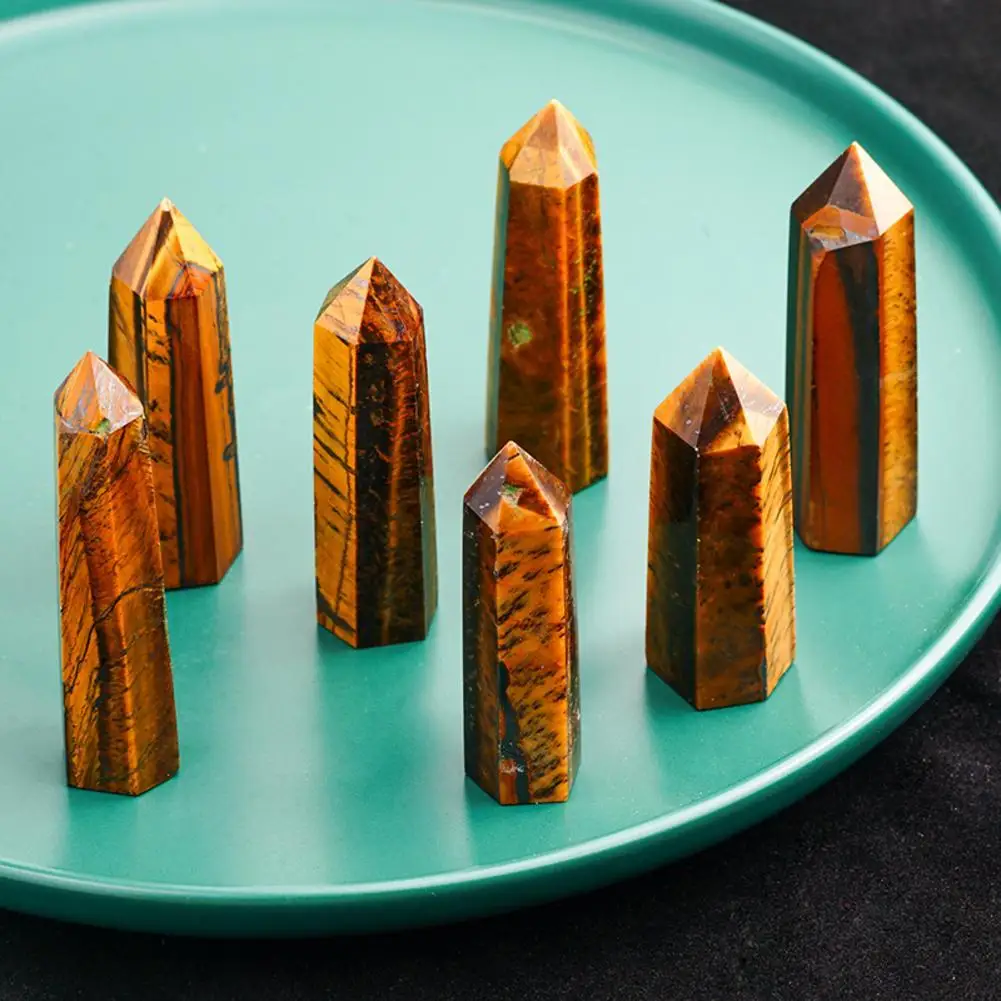 

50-80 мм натуральный тигровый глаз, кристалл, точка, исцеляющая Женская палочка, поделки, минерал для украшения дома, подарок «сделай сам»