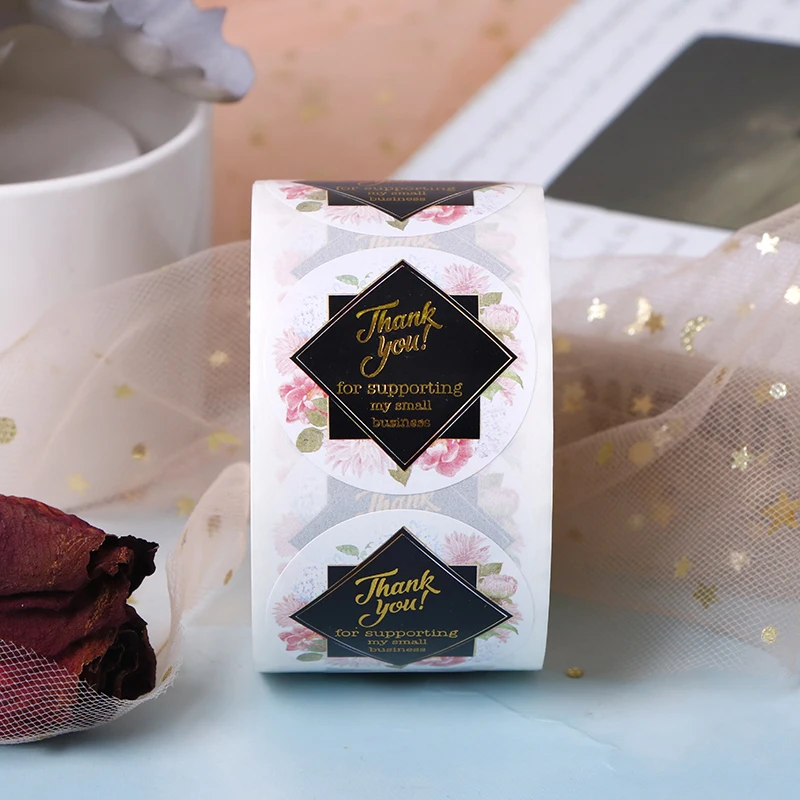 

500pcs Thank You Stickers Gifts Sticker Seal Label Scrapbooking Paper Stickers Gift Decoration Supplies Ticker For Package